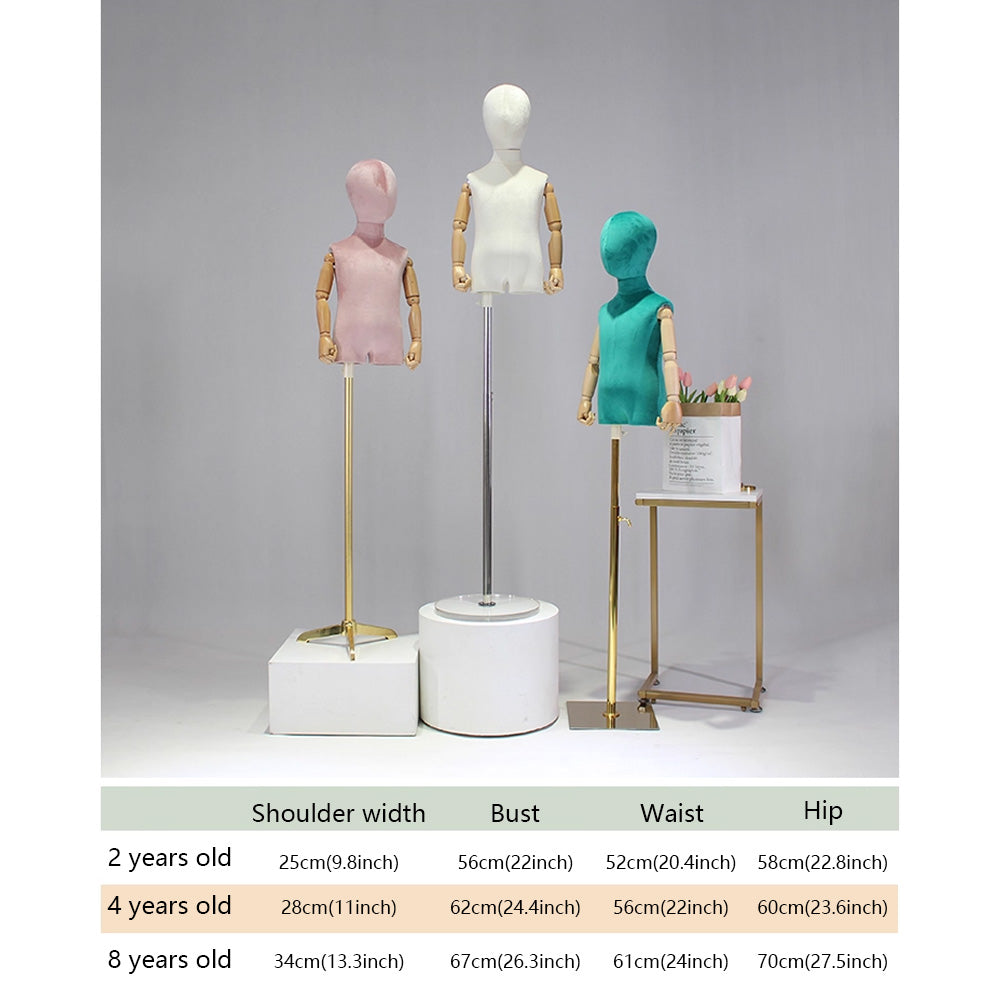 Colorful Velvet Kids Mannequins: Elevate Your Boutique &amp; Product Displays