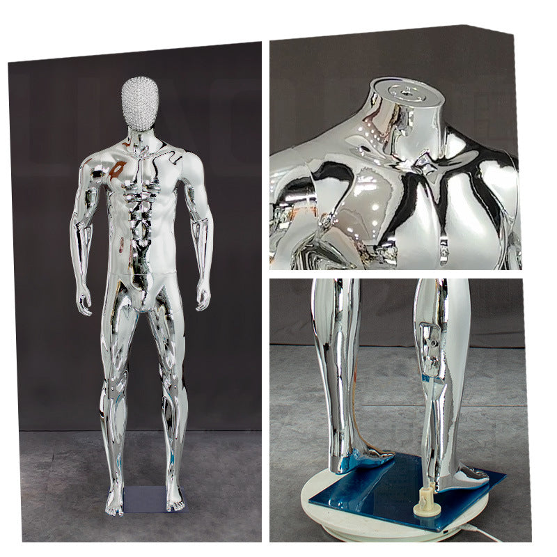 Electroplated Male Mannequin - Full Body Display for Men's Fashion | JELIMATE