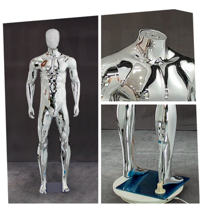 Electroplated Male Mannequin - Full Body Display for Men's Fashion | JELIMATE