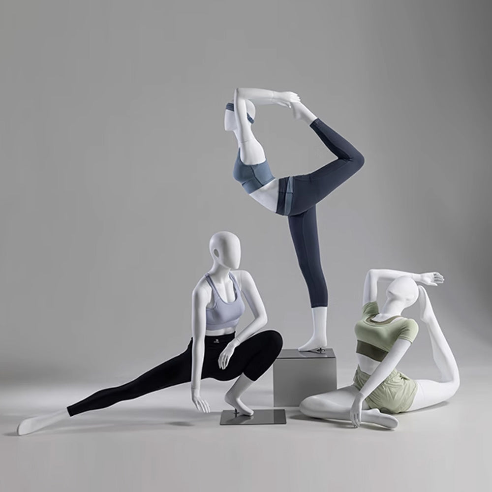 Full Body Female Yoga Mannequin - 8 Dynamic Poses