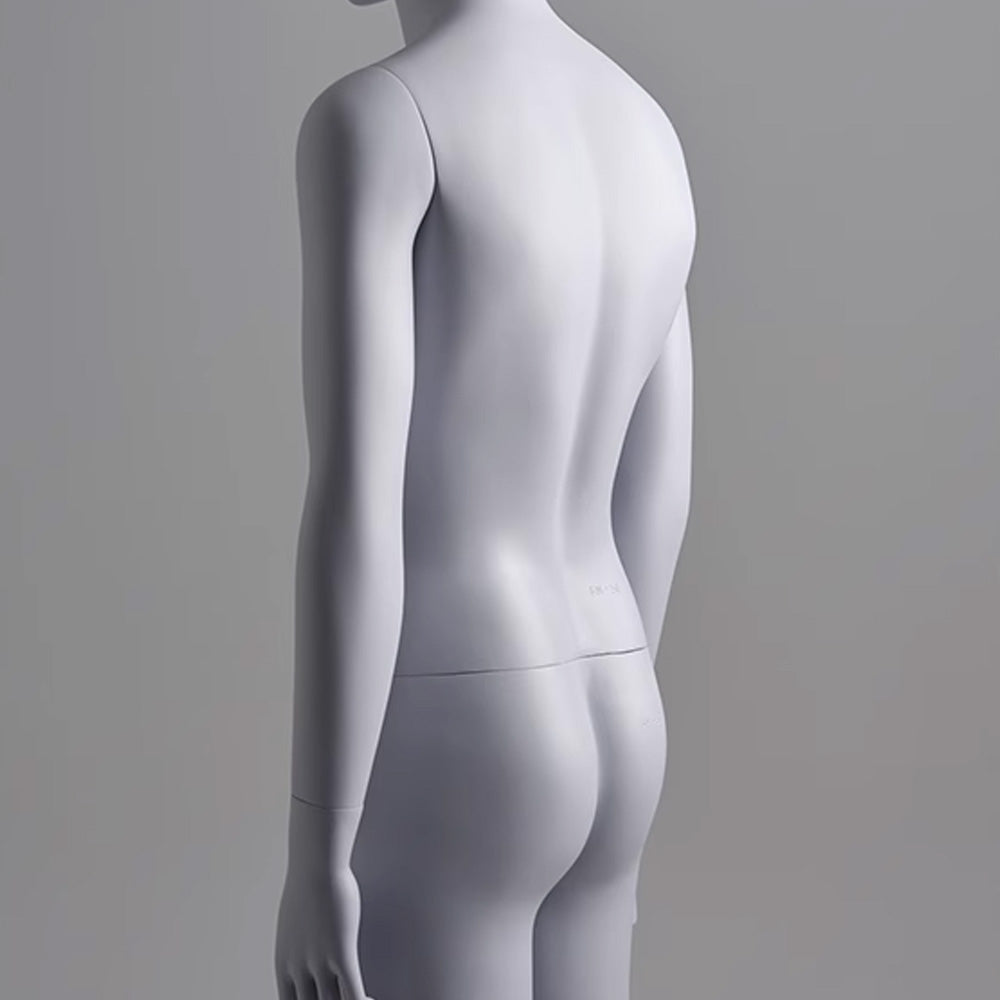 Jelimate Realistic Male Full Body Mannequin Dress Form,Grey Male Full Body Model Fiberglass Sport Mannequin,Garment Shop Window Display Male Suit Mannequin,Men Clothing Store Clothing Display Mannequin