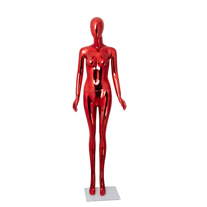 JELIMATE Luxury Electroplated Female Fiberglass Mannequin for Clothing Window Displays