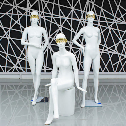 Abstract Artistic Head Design Female Mannequin | High-End Custom Display for Luxury Fashion Window & Boutiques