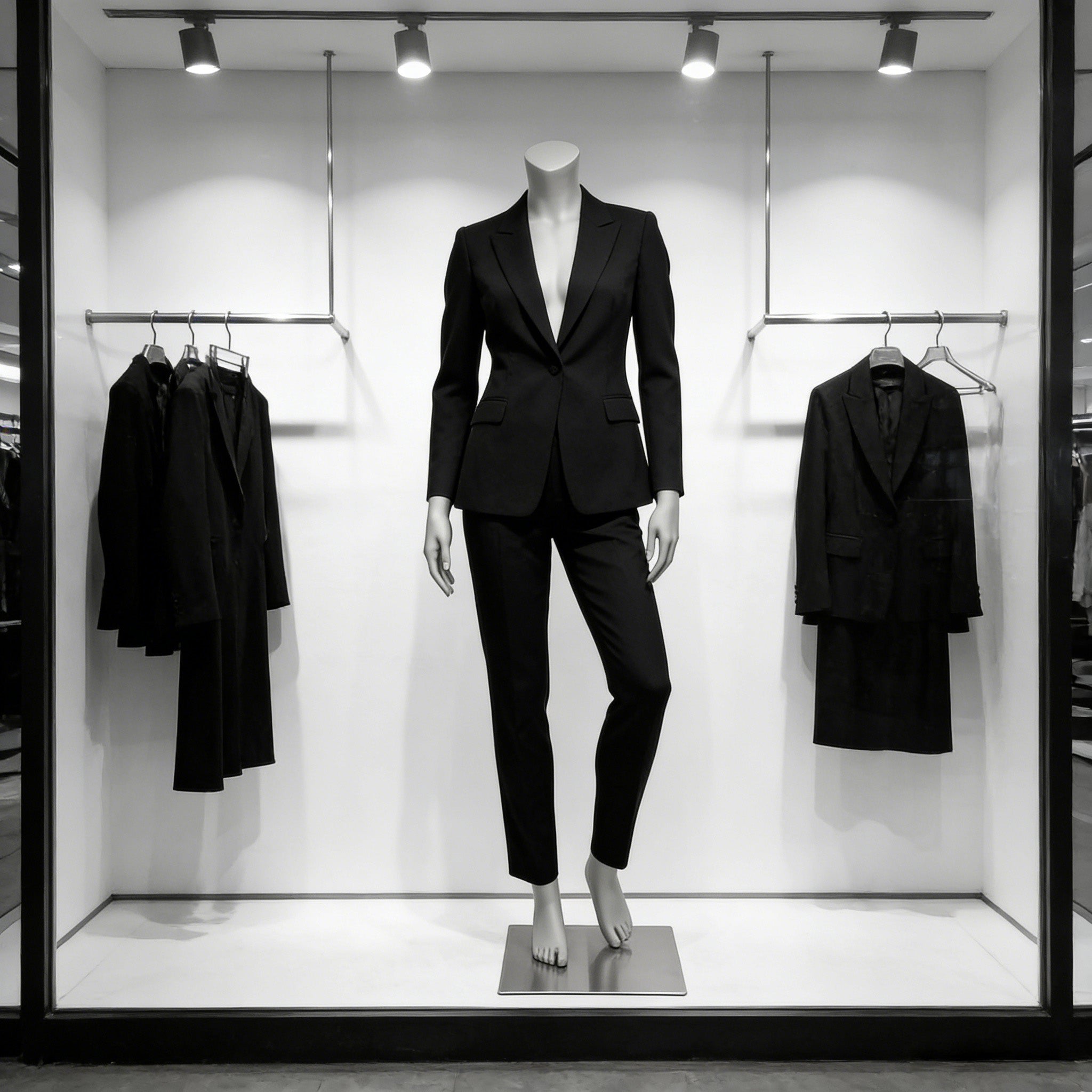Jelimate Female Athletic Headless Mannequin - Fiberglass Display for Activewear