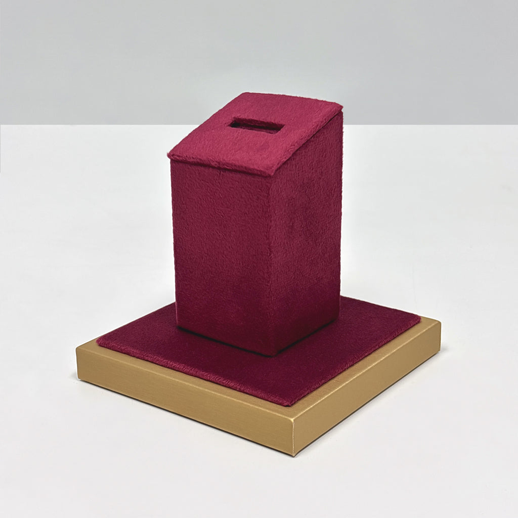 Jelimate Red Velvet Jewelry Display Stand – Watch, Bracelet & Ring Organizer for Home or Store Use