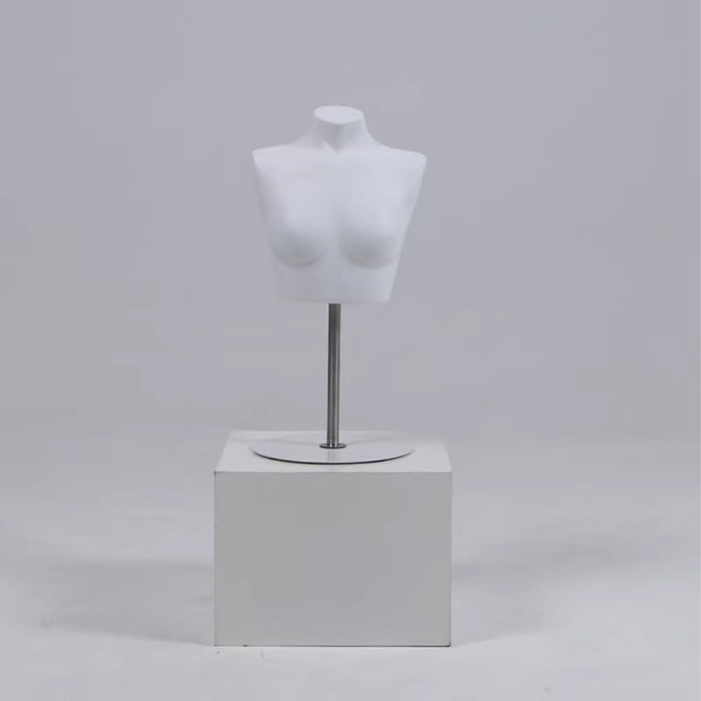 Suede Bust Mannequin for Lingerie Display - Handcrafted Matte Finish Display Prop