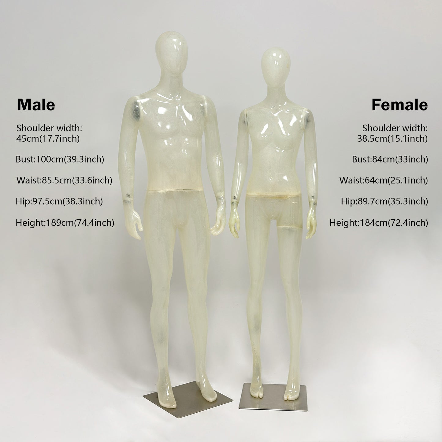 Premium Translucent Frosted Mannequin | Full Body Display for Luxury Boutiques