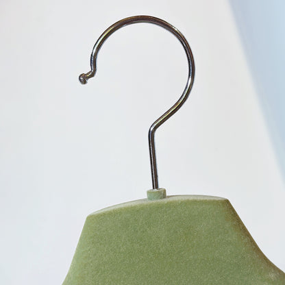 JELIMATE Olive Green Velvet Flocked Plastic hangers bulk 100 pack - Non-Slip Premium Closet Organizer