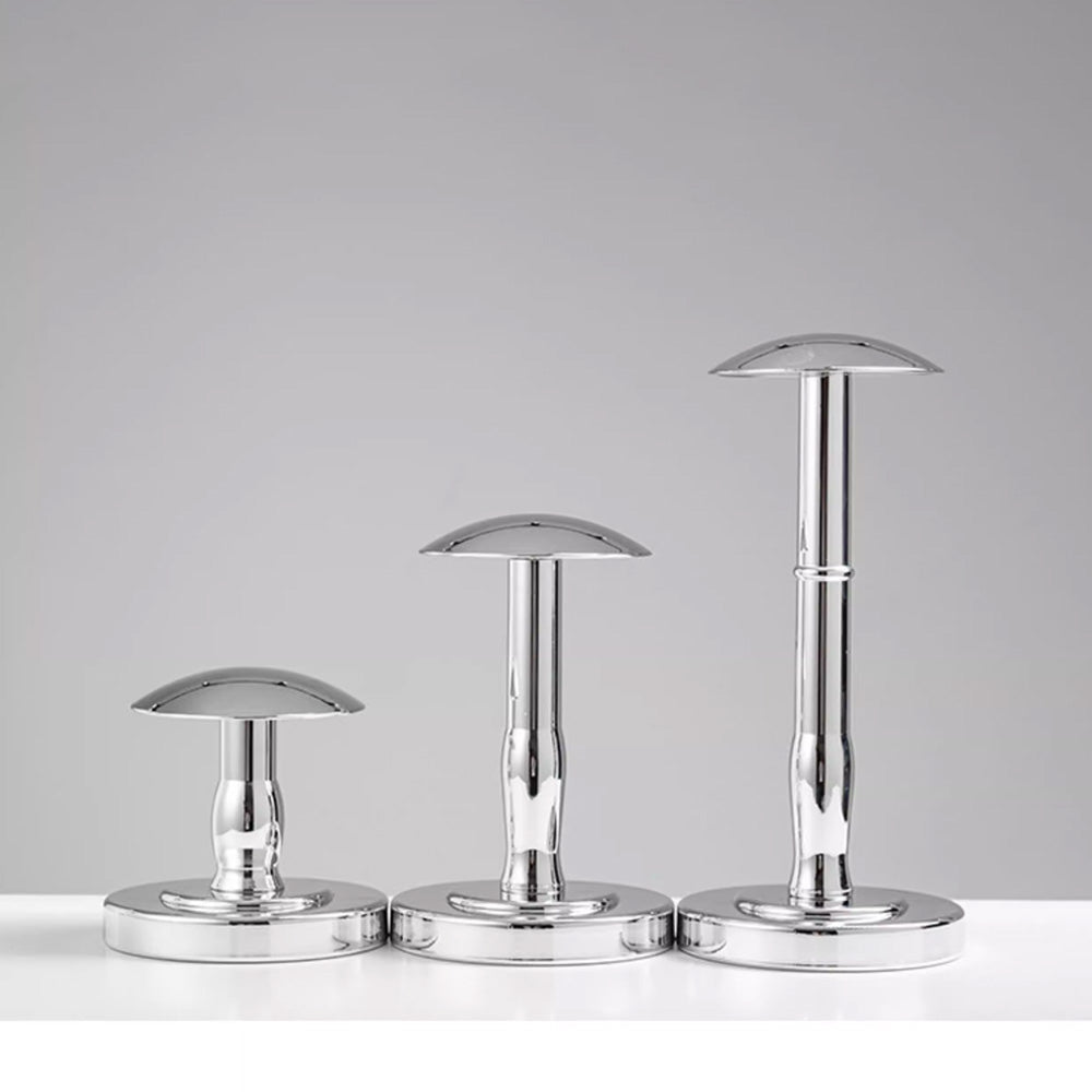 Premium Electroplated Hat Display Stand | Modular Mannequin Head Rack for Retail & Home