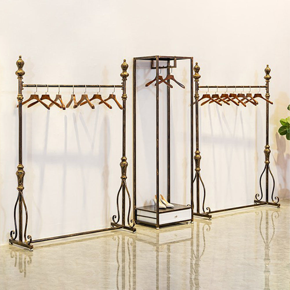 JELIMATE 70.8" Antique Bronze Clothing Rack – Iron Garment Rack for Bedroom & Boutique