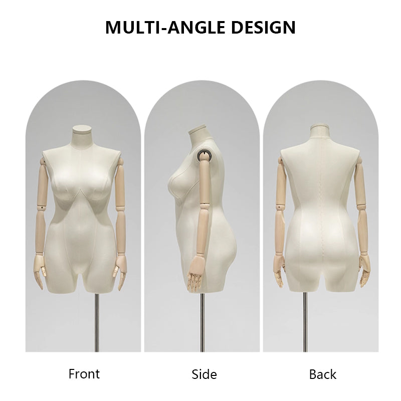 Maniquí de mujer de talla grande: Exhibición de siluetas con curvas para una moda inclusiva