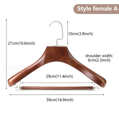 JELIMATE 10-Pack Retro Best Wooden Clothes Hangers, Multi Clothes Hangers & Pants Hangers