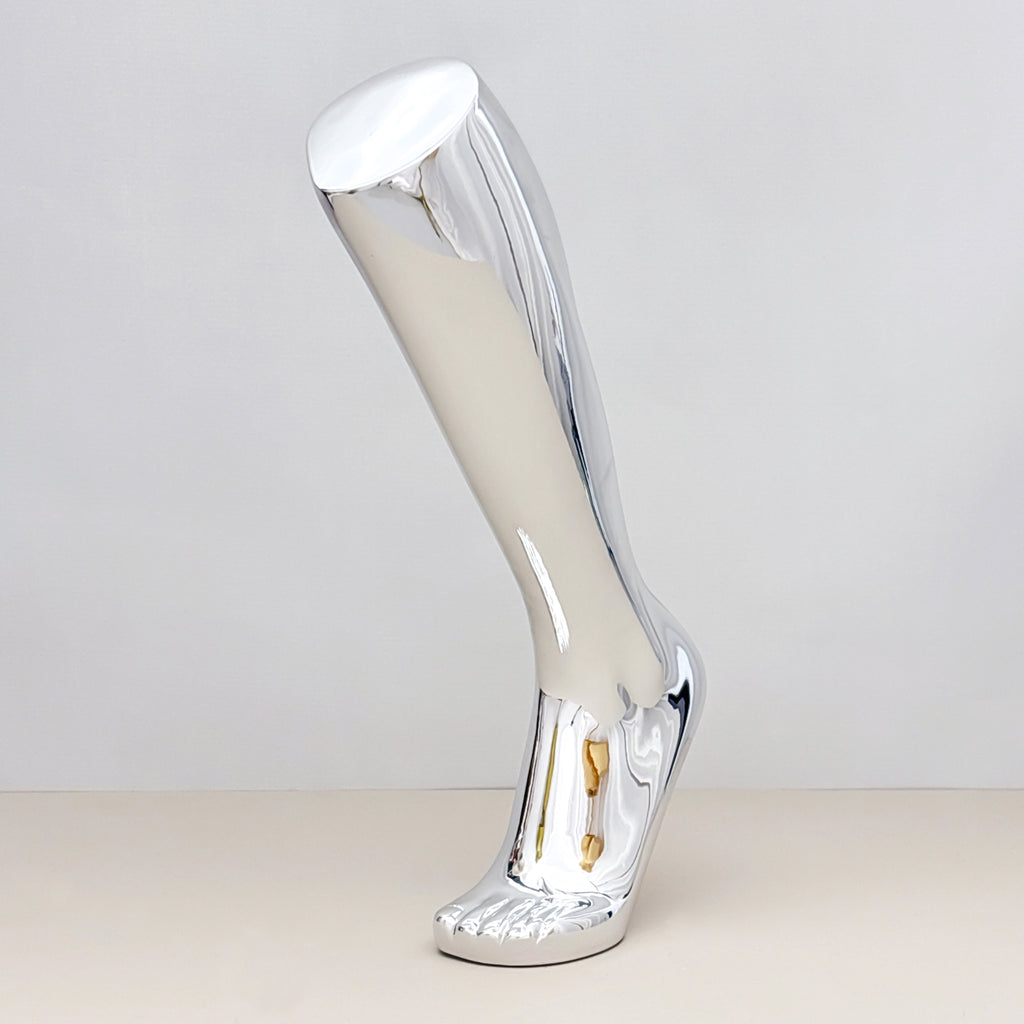 Jelimate Electroplated Left Leg Mannequin for Shoes, Socks & Jewelry – Gold Silver
