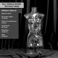 Transparent Female Half-Body Mannequin | 3D Photo Shoot Stand for Lingerie & Swimwear