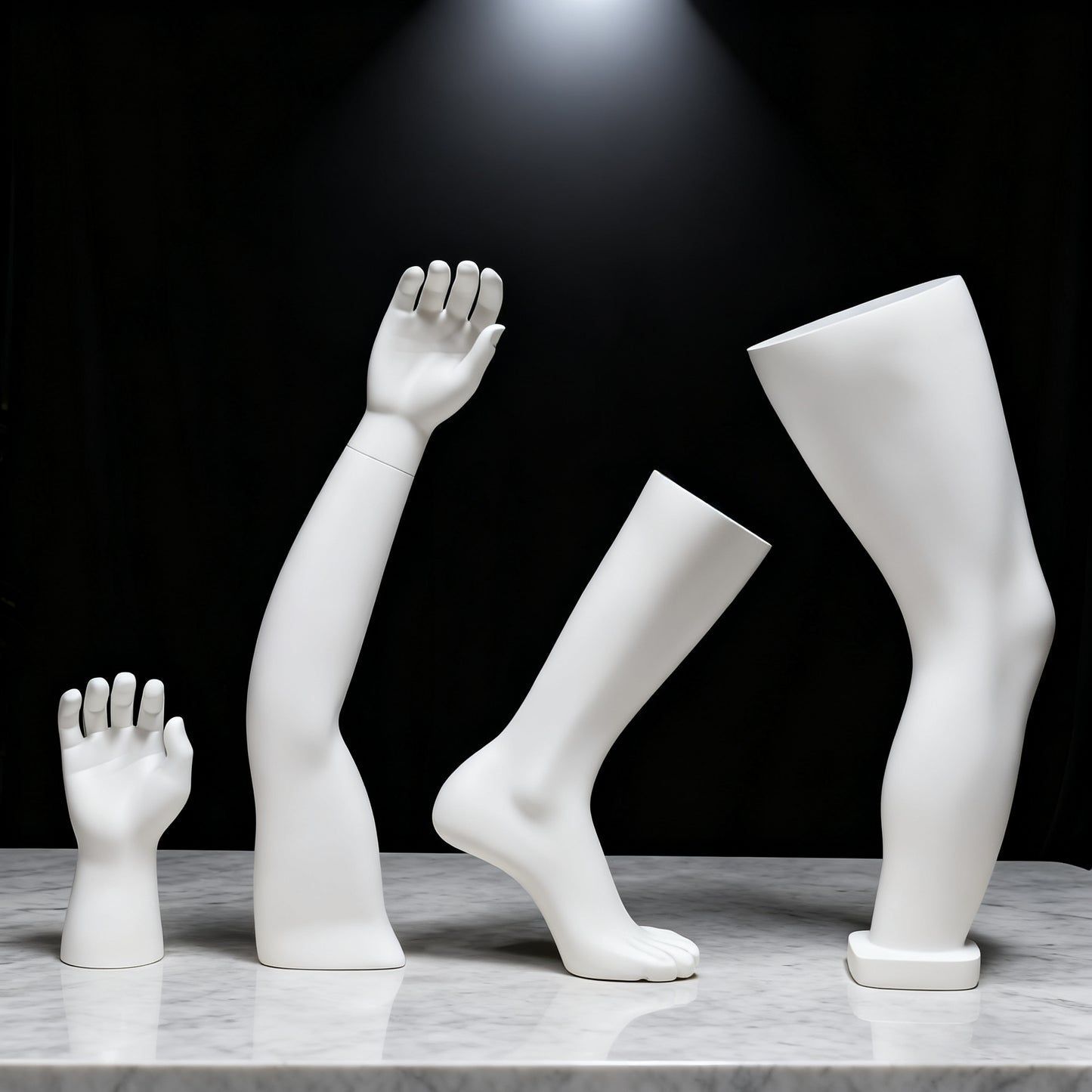 JELIMATE Fiberglass Male Mannequin Body Parts – 7 Styles for Sportswear & Brace Display