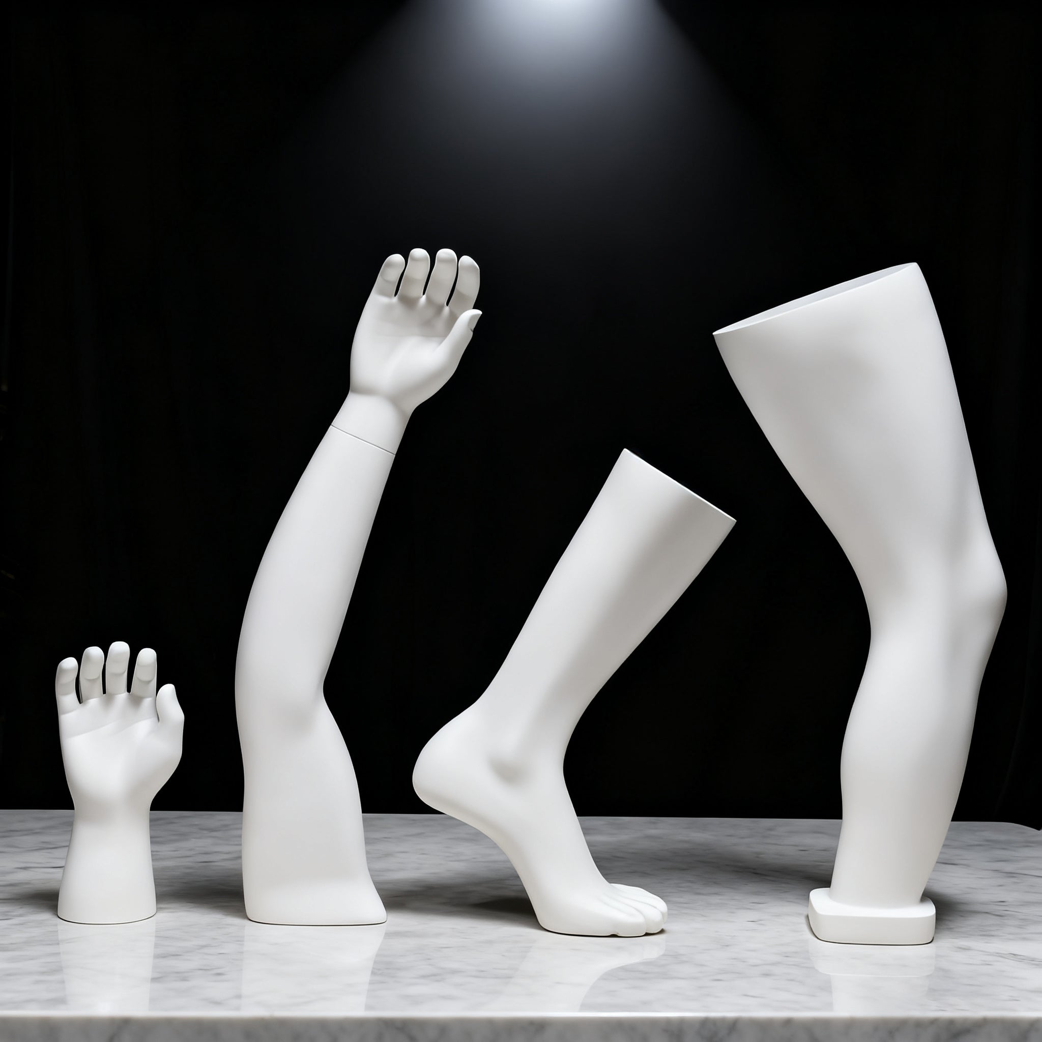 JELIMATE Fiberglass Male Mannequin Body Parts – 7 Styles for Sportswear & Brace Display