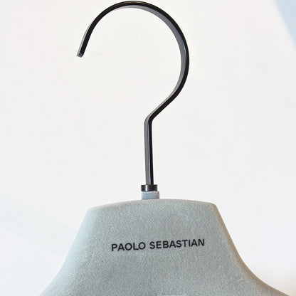 Luxury Velvet Non-Slip Hanger - Professional Boutique Grade | Grey Plastic with Silver Logo