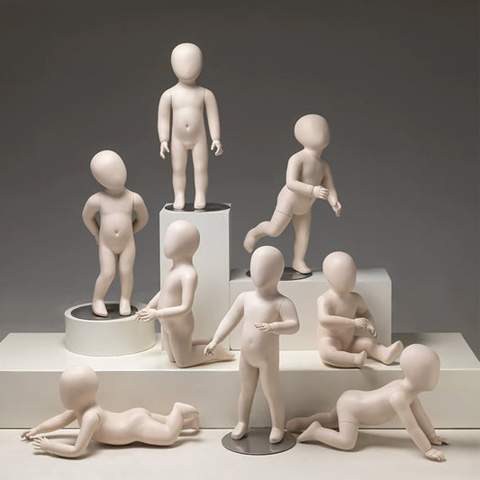 JELIMATE Baby & Toddler Mannequin Full Body Fiberglass | 11 Poses | Ages 6M-3Y