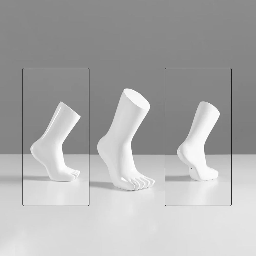 JELIMATE Fiberglass Foot Mannequin Display | Male Female Kids Leg Form for Sock & Shoe Store