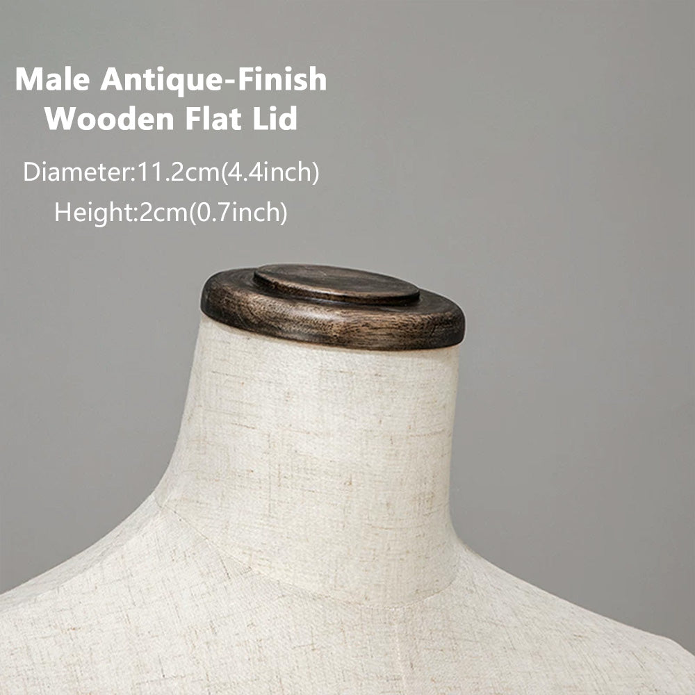 JELIMATE Wooden Mannequin Head Cap | Antique & Flat Top Cover for Display Dress Forms