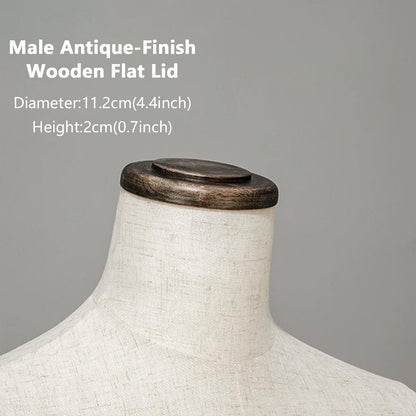 JELIMATE Wooden Mannequin Head Cap | Antique & Flat Top Cover for Display Dress Forms