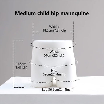 JELIMATE Child Hip Mannequin for Kids Underwear Shorts Swimwear Display Form