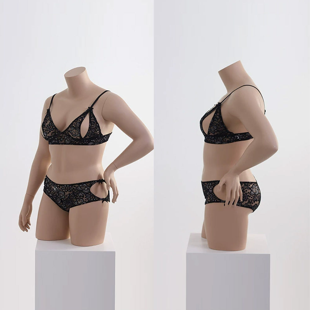 Jelimate Full Body Female Plus Size Mannequin,Half Body Women Plus Size Dress Form Model,Big Breast Lingerie Swimsuit Pant Bikini Underwear Mannequin