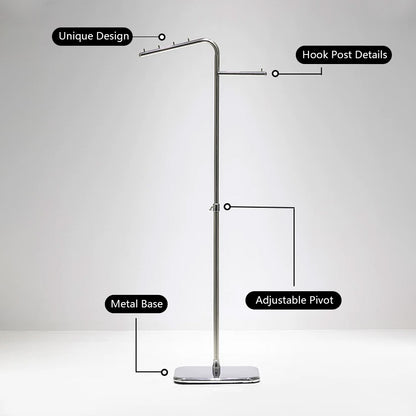 JELIMATE Adjustable Clothing Rack 43.3-70.8" | Stainless Steel Garment Stand for Boutique