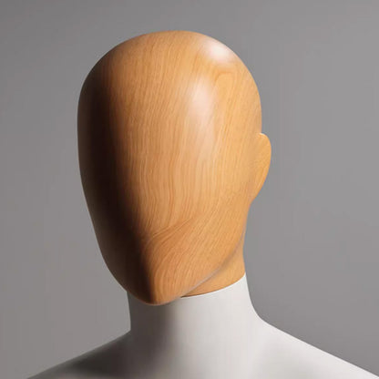 White Fiberglass Full & Half Body mannequin with Wooden Arms and hand - JELIMATE Premium Mannequin Set