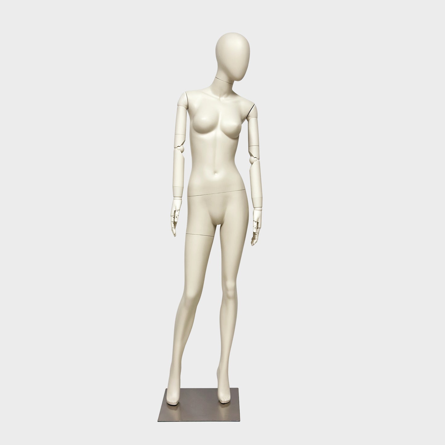 JELIMATE Full Body Female Mannequin Flexible Arms Fiberglass Window Display Dummy