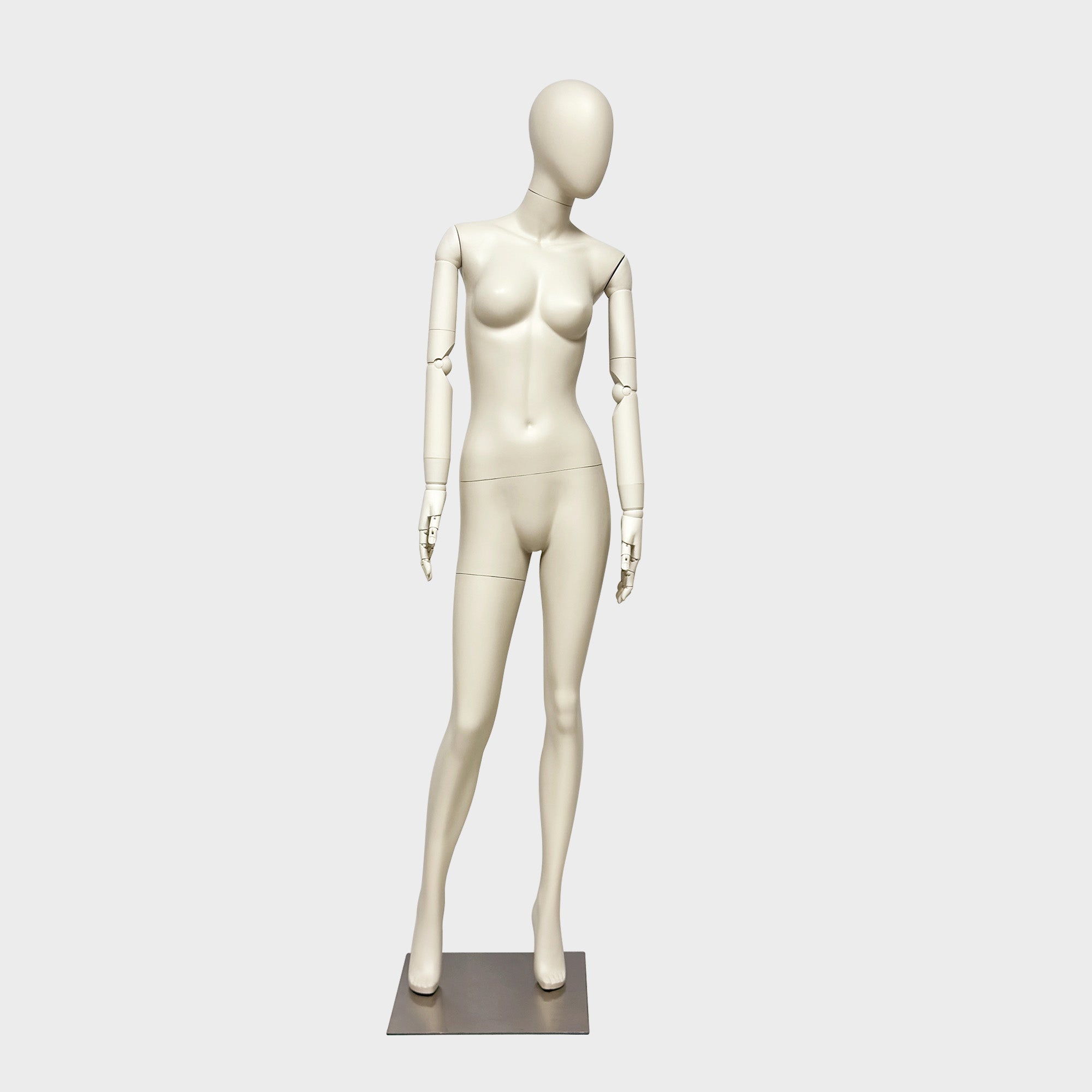 JELIMATE Full Body Female Mannequin Flexible Arms Fiberglass Window Display Dummy