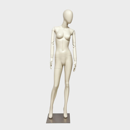 JELIMATE Full Body Female Mannequin Flexible Arms Fiberglass Window Display Dummy