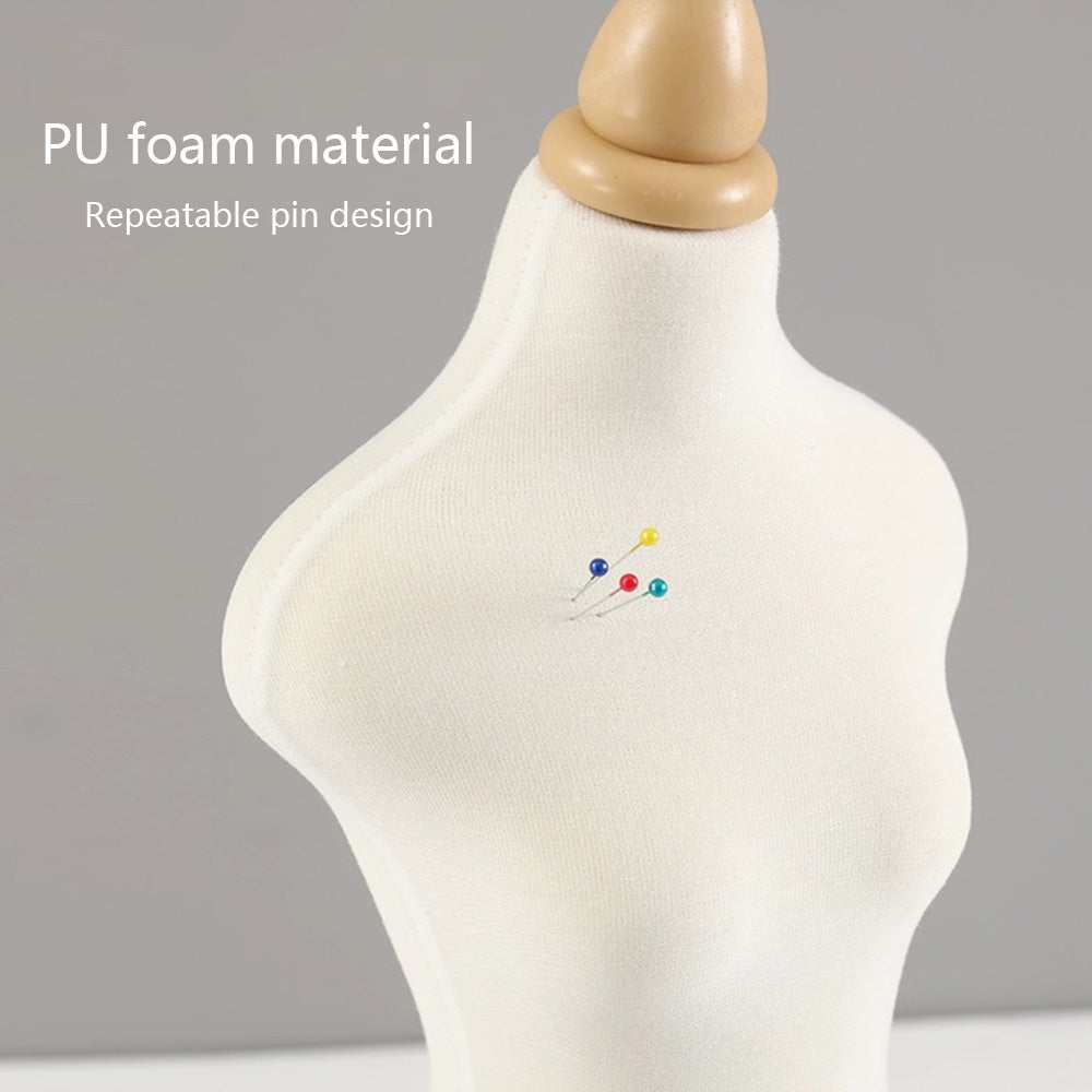 JELIMATE Female Half Scale Dress Form for Sewing,Fully Pinnable 1/3 Or 1/4 Or 1/2