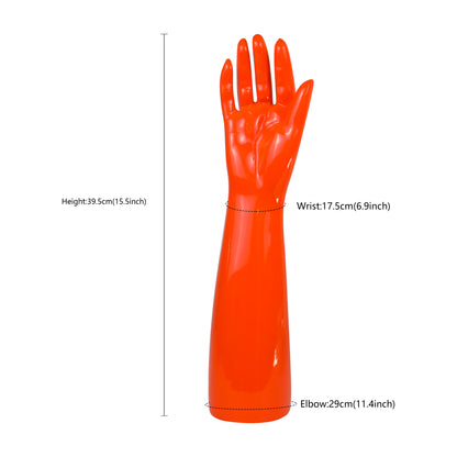 Jelimate Glossy Orange Right Hand Full Arm Mannequin – Gloves, Headphones & Sports Accessories Display