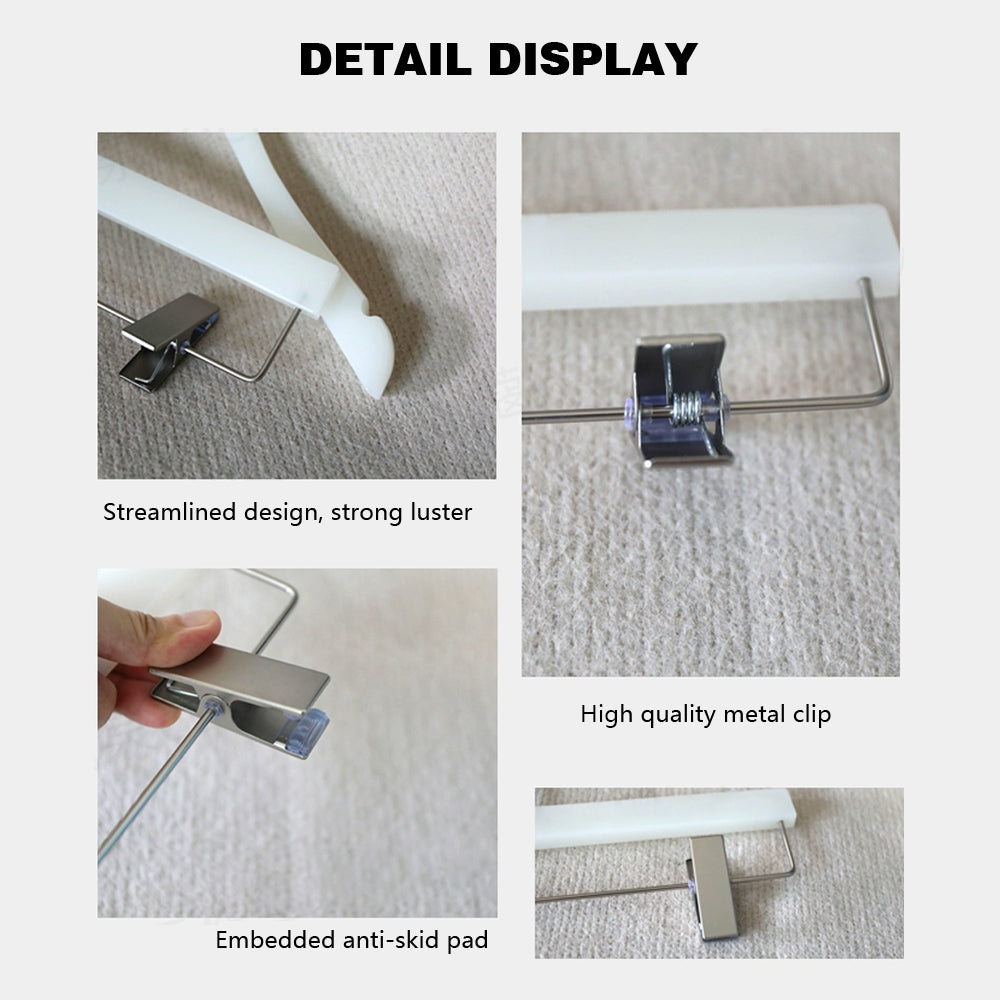Jelimate Clothing Store White Clothing Hanger Non-Slip Clear Crystal Hanger Acrylic Hangers for Clothes Hanger Traceless Anti Slip Women Wedding Dress Hanger