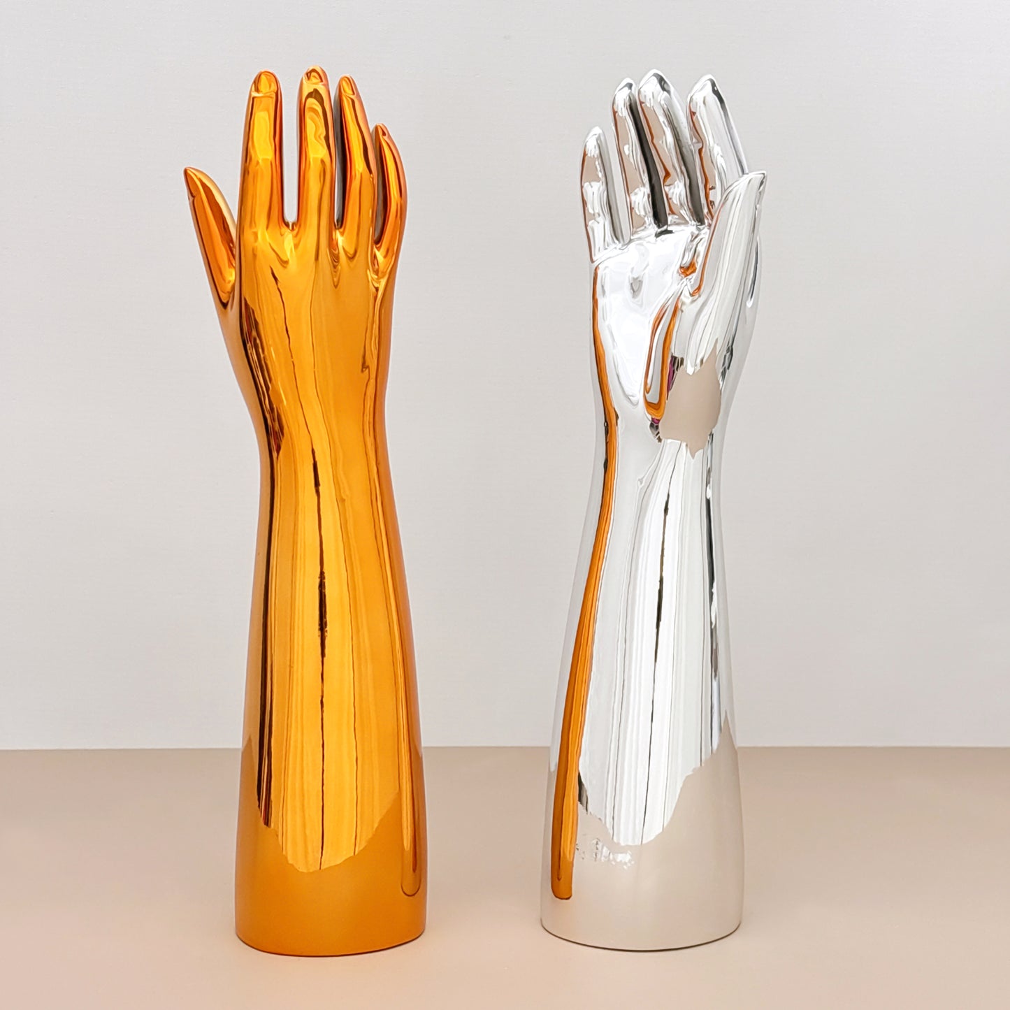 Jelimate Plated Right Hand Full Arm Mannequin – Rose Gold & Silver Jewelry, Watches, Gloves & Wristbands Display