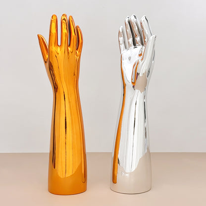 Jelimate Plated Right Hand Full Arm Mannequin – Rose Gold & Silver Jewelry, Watches, Gloves & Wristbands Display