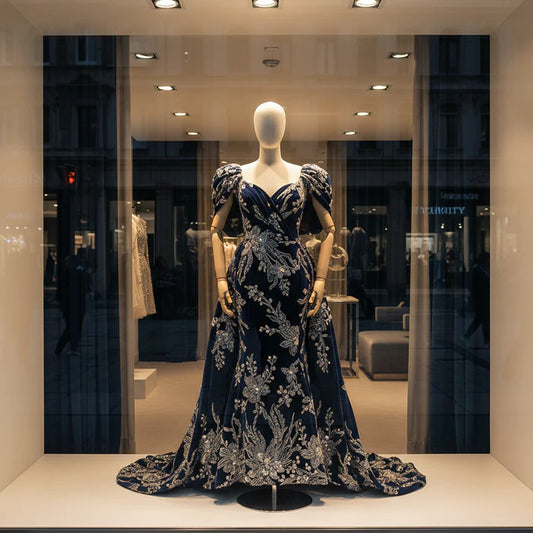 Boutique-window-display-using-JELIMATE-plus-size-mannequin-for-luxury-bridal-and-lingerie-presentation