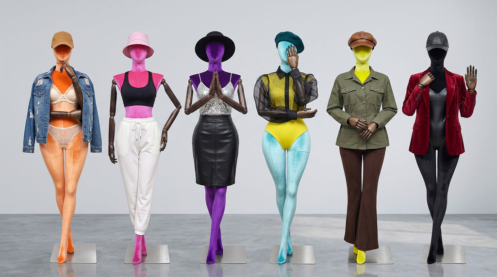 JELIMATE Plus Size Velvet Female Mannequin | Curvy Hourglass Full Body Display Form
