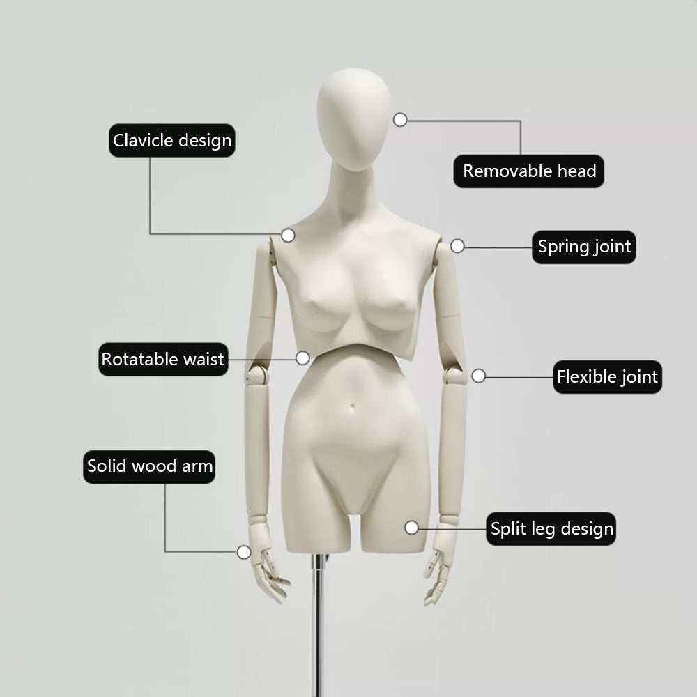 Jelimate Clothing Store Male Kid Female Mannequin Full Body,Window Display Twist Waist Family Dummy,Fiberglass Mannequin Torso Clothing Dress Form