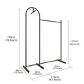 JELIMATE Arched Clothing Rack 66" Floor Standing Boutique Garment Display Stand