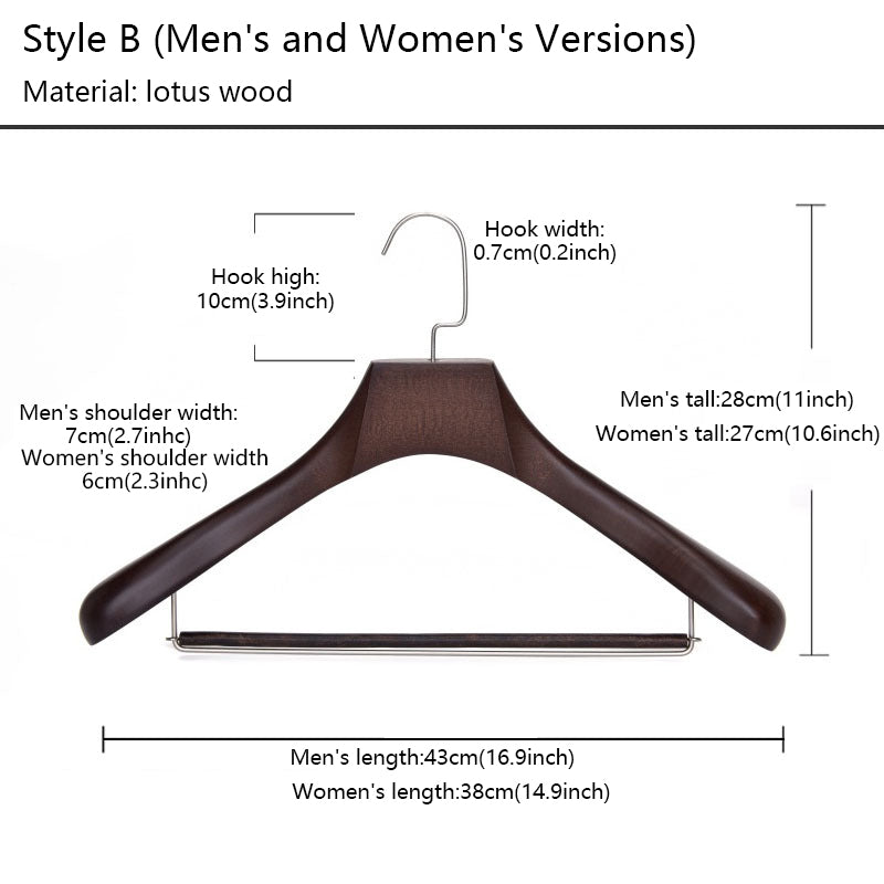 JELIMATE 10-Pack Retro Best Wooden Clothes Hangers, Multi Clothes Hangers & Pants Hangers