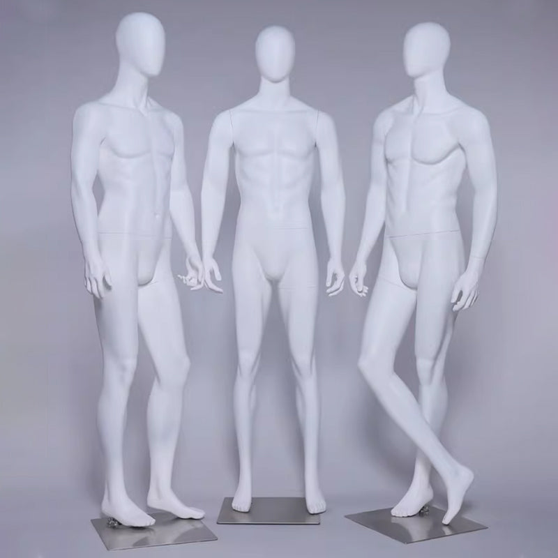 Premium Male Mannequin Full Body - Athletic Build Fiberglass Display