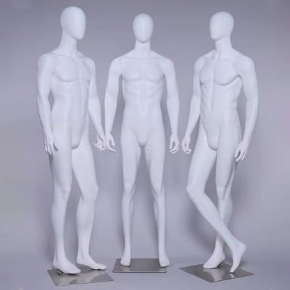 Premium Male Mannequin Full Body - Athletic Build Fiberglass Display