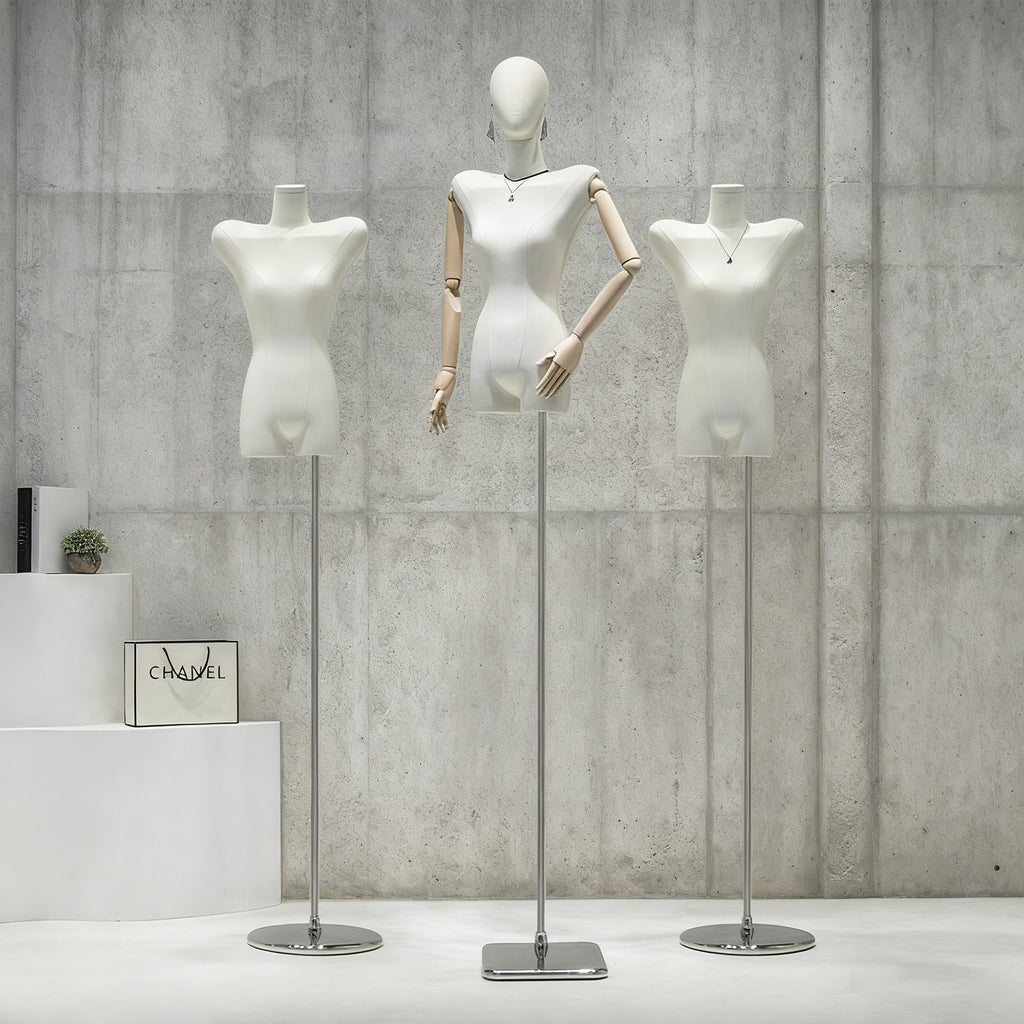 Korean-Style Shoulder-Padded Female Mannequin - Luxury Display for Clothing Boutiques & Retail Stores
