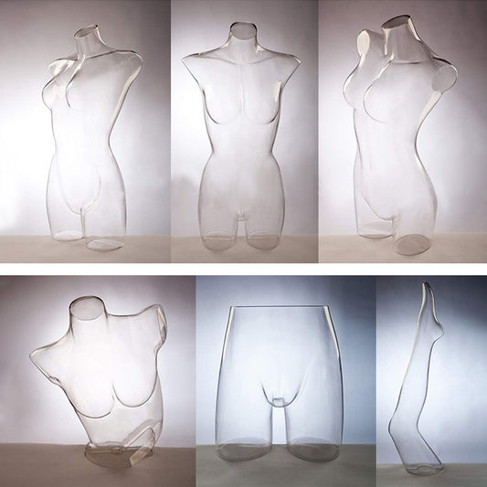 Transparent Hollow Mannequin Prop | Female & Male Half/Full Body Plastic Display for Swimwear, Underwear & Photography