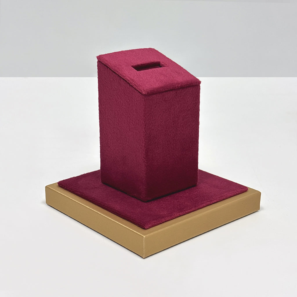 Jelimate Red Velvet Jewelry Display Stand – Watch, Bracelet & Ring Organizer for Home or Store Use