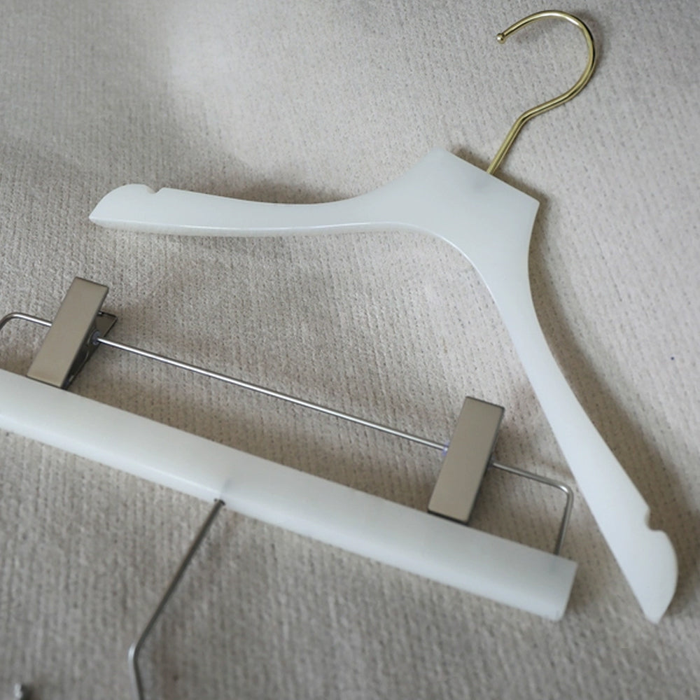 Jelimate Clothing Store White Clothing Hanger Non-Slip Clear Crystal Hanger Acrylic Hangers for Clothes Hanger Traceless Anti Slip Women Wedding Dress Hanger