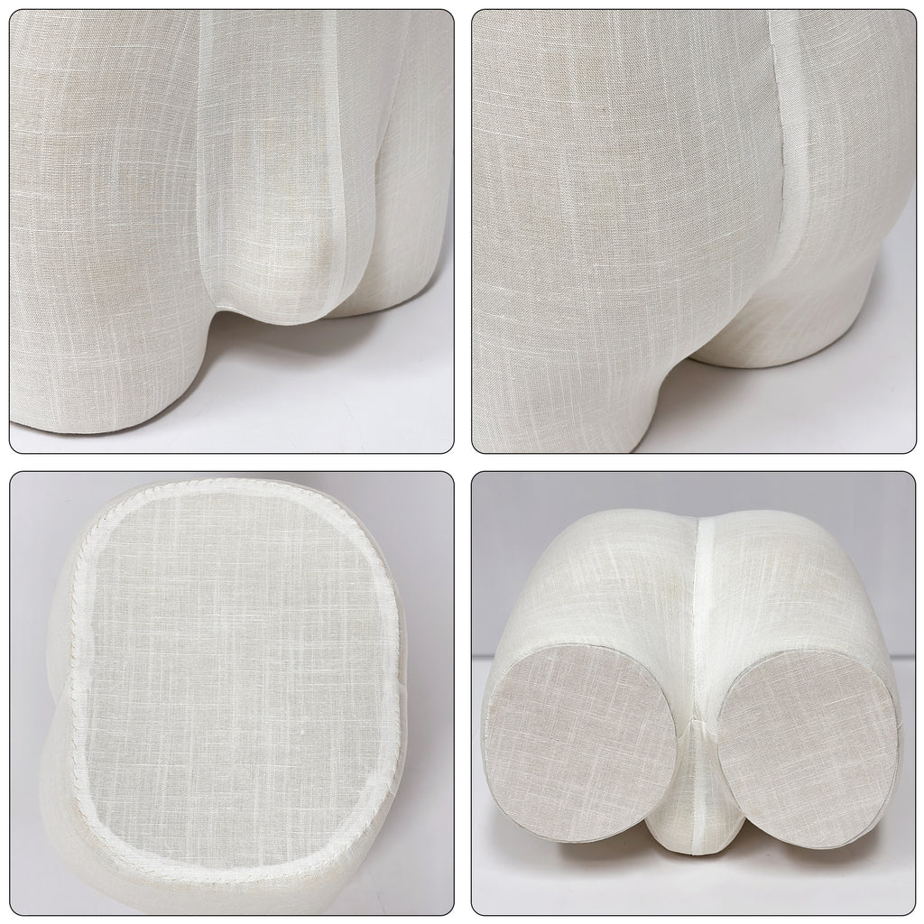 JELIMATE Male Underwear Display Mannequin Bottom – Fiberglass Butt Form with Linen Cover