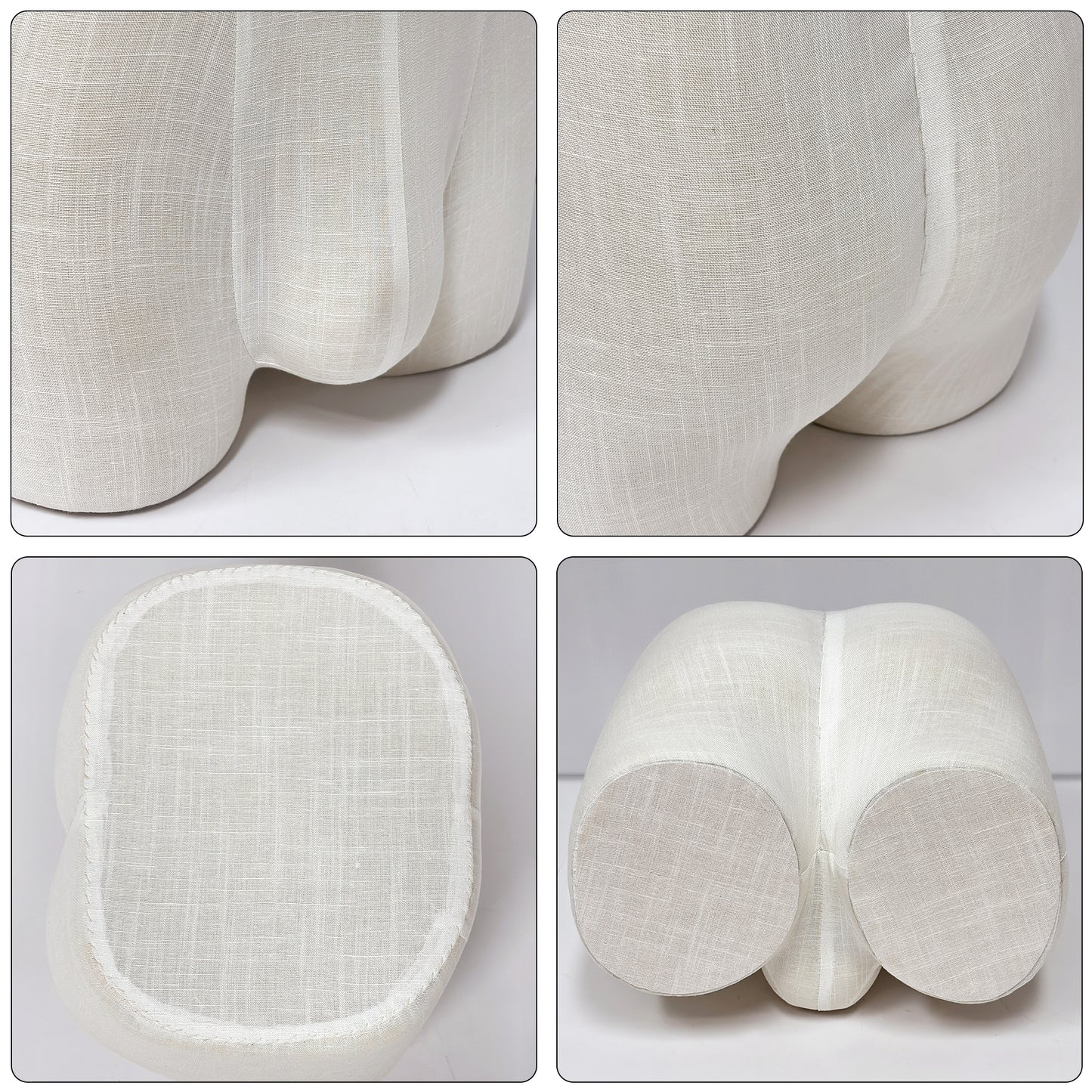 JELIMATE Male Underwear Display Mannequin Bottom – Fiberglass Butt Form with Linen Cover